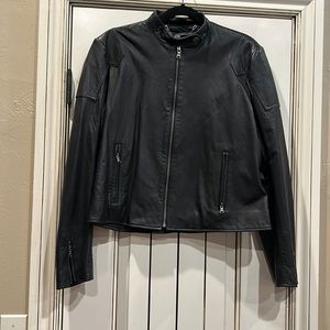 Ralph Lauren Jeans Company Motorcycle Leather Jacket